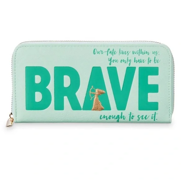 DISNEY “Oh My Disney “ BRAVE Movie Wallet DISNEY STORE Sea-foam Green - Picture 1 of 10